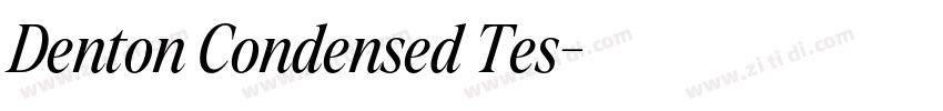 Denton Condensed Tes字体转换